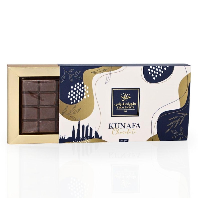 Dubai Kunafa Chocolate Bar – 6 Pieces Gift Box