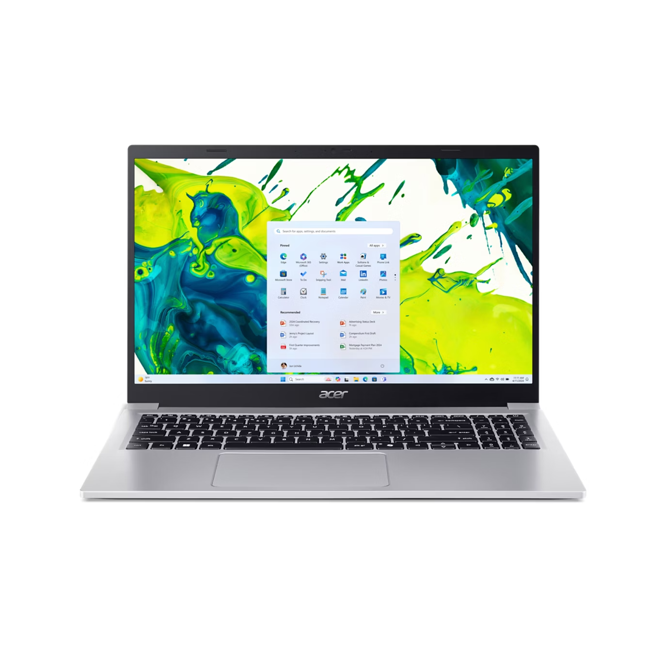ACER AL15-33P-37DG – INTEL CORE I3 N355 – 8GB DDR5 – 512GB SSD – 15,6″» FHD – LIGHT SILVER