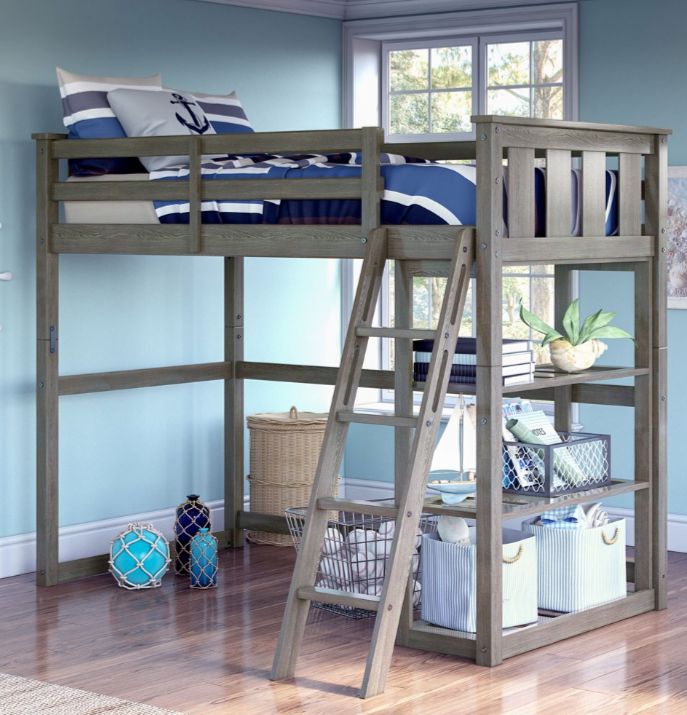 Kane Twin Loft Bed with Bookshelf - Assembly