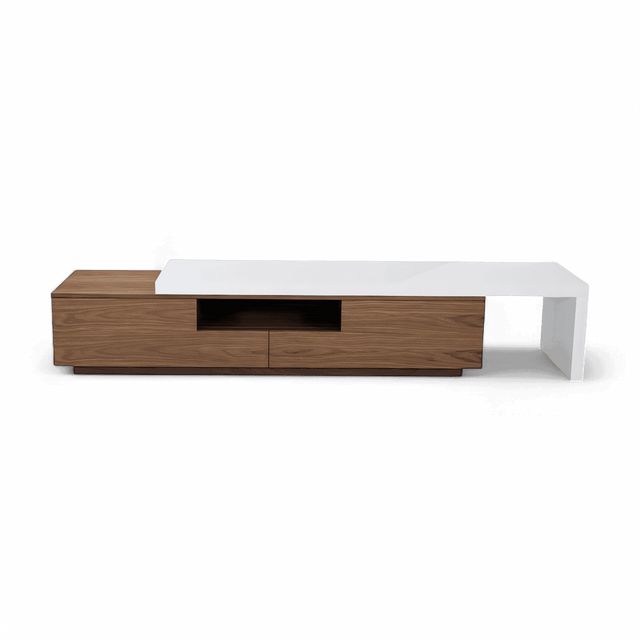MODANI Murino TV Stand Walnut & White Extension - Assembly