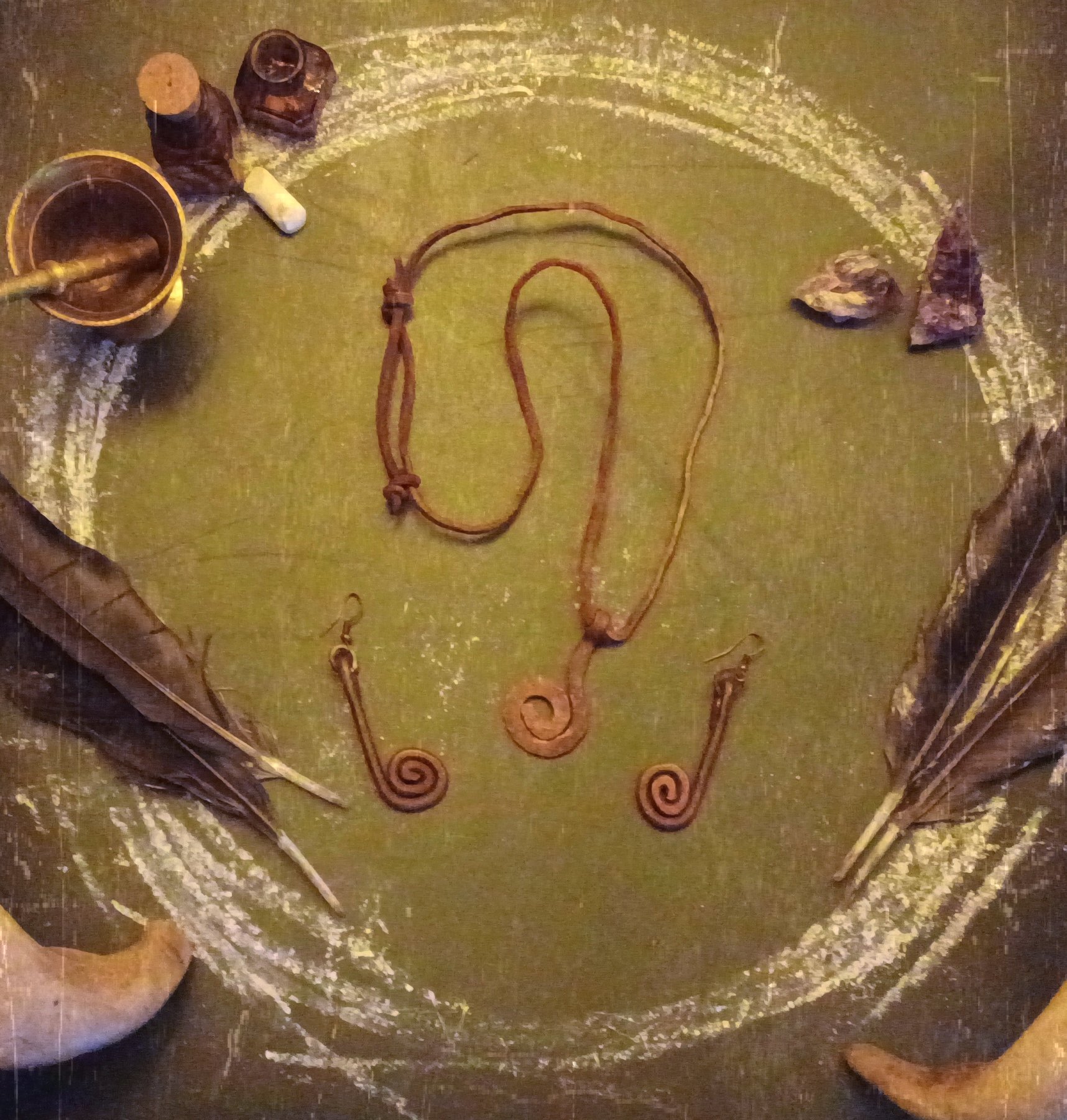 Copper Spirals set