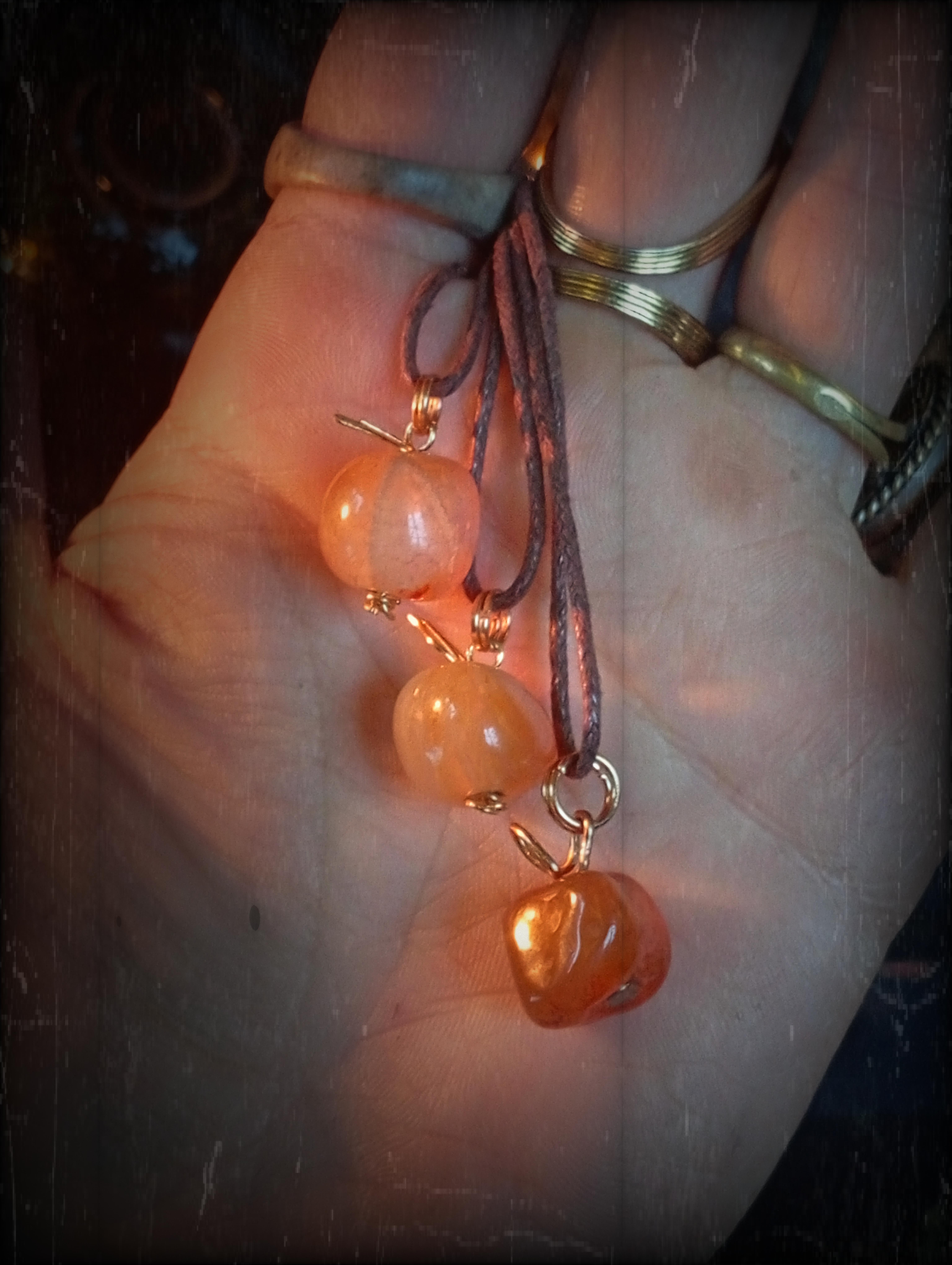 Carnelian Apple charms
