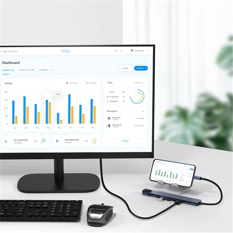 10-in-1 USB-C to Multiports Docking Station