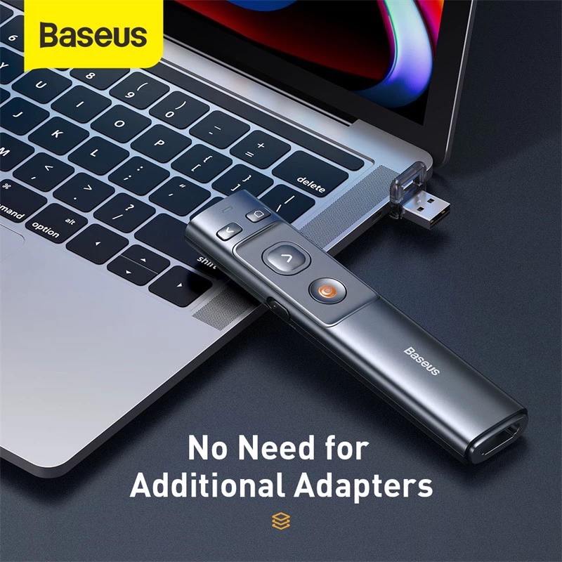 Baseus 2.4GHz Wireless Presenter (Dual USB A+C)