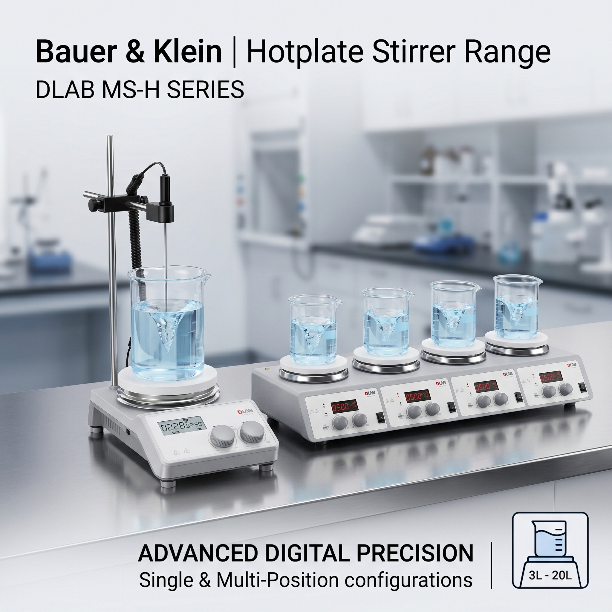 Digital Magnetic Hotplate Stirrers | MS-H Series