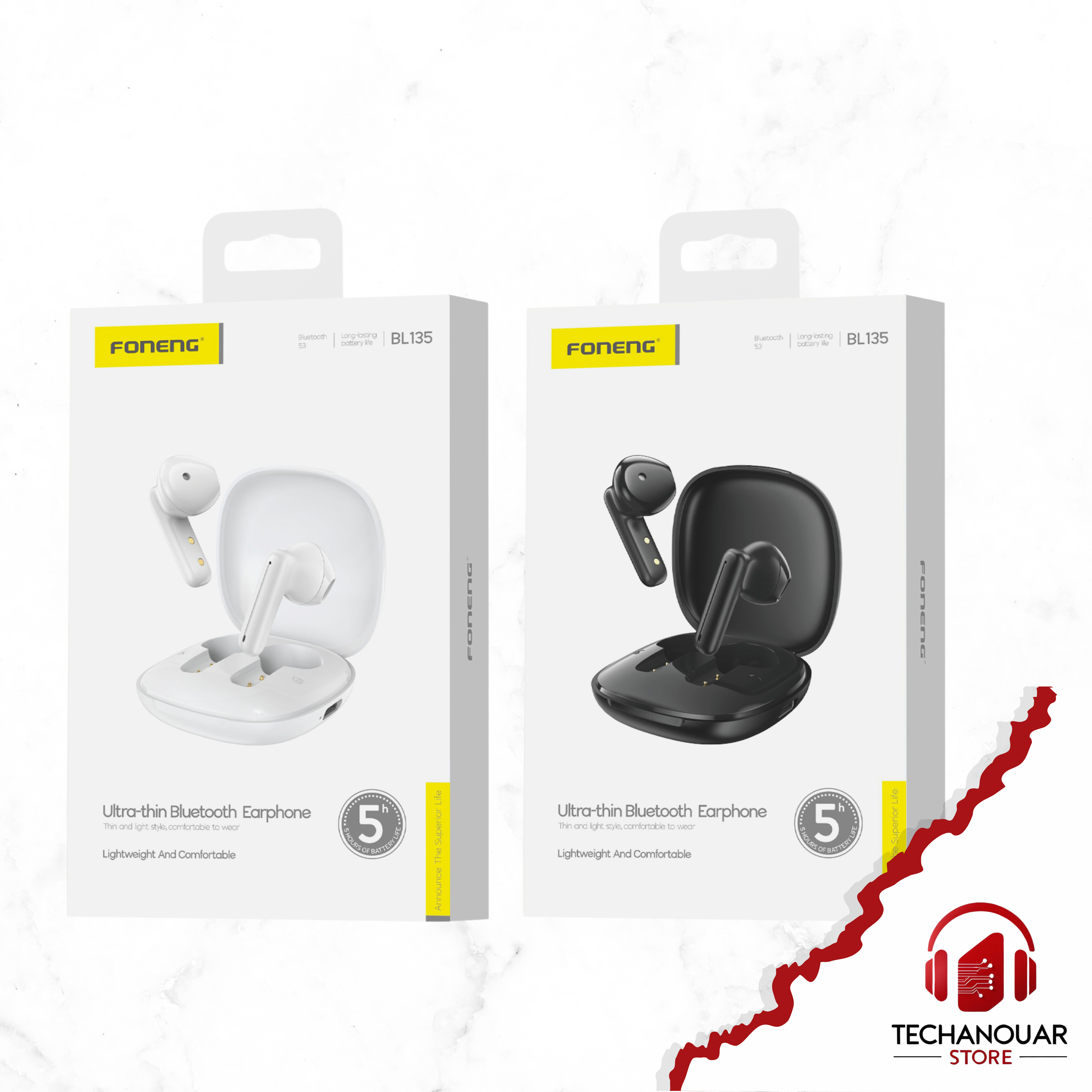 🎧 Écouteurs TWS Ultra Fin – Modèle BL135