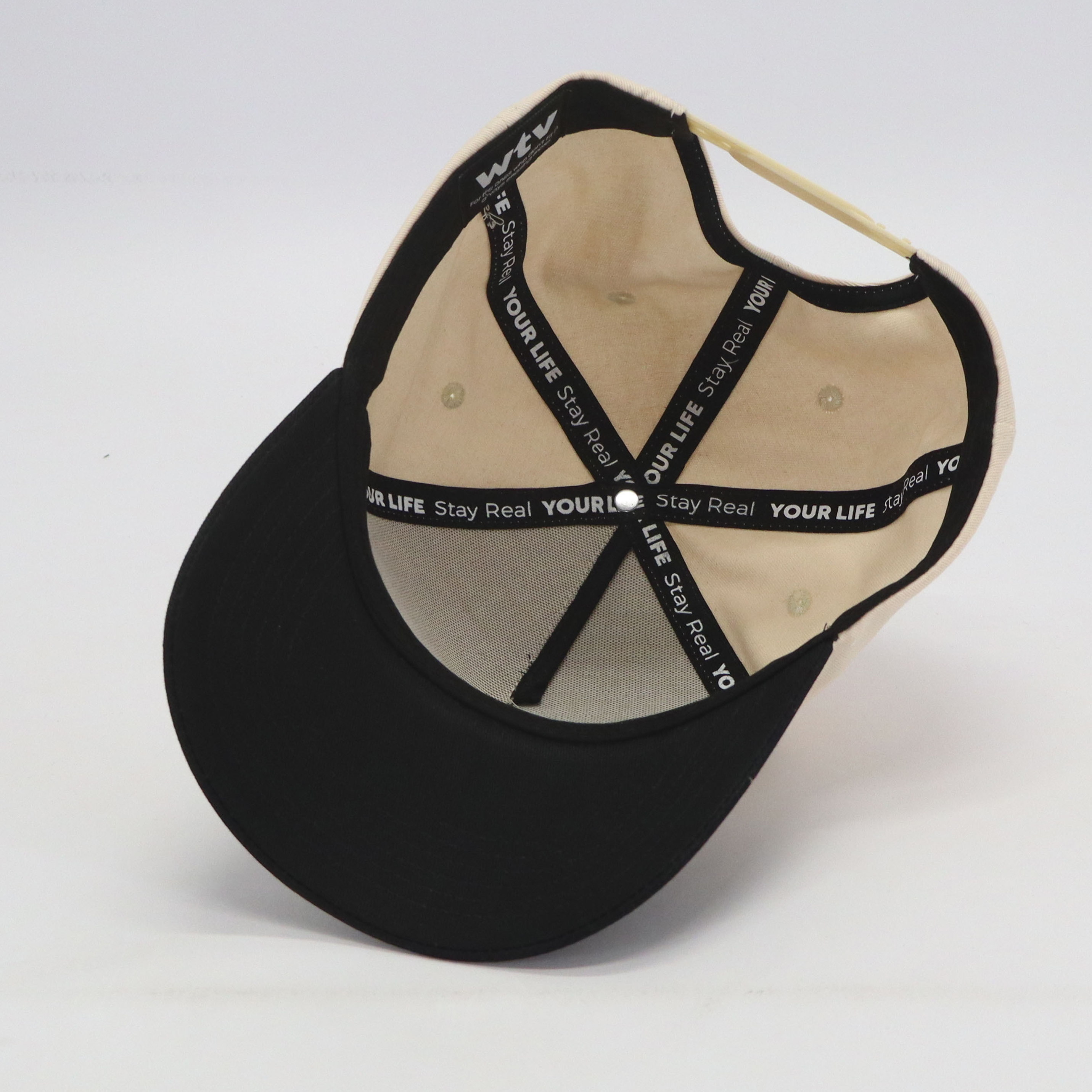 Black & Beige WTV A-frame Cap
