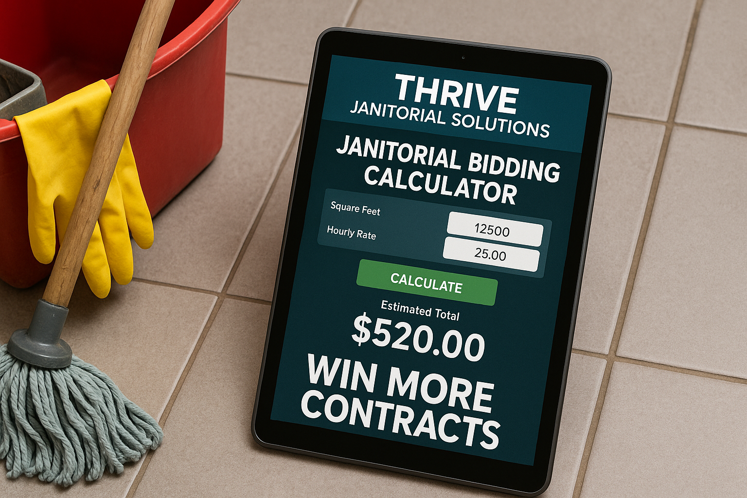 Bidding Calculators- Post-Construction Cleaning-Janitorial Services- Floor Care