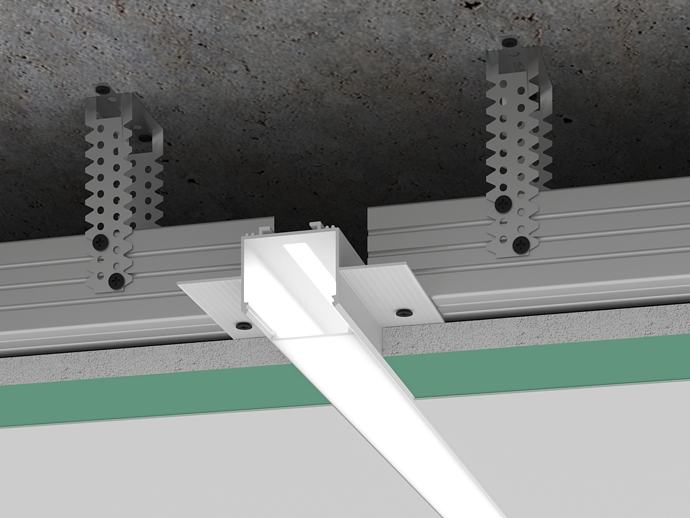 LINEAR SHADOW JOINT WITH LED LIGHTING