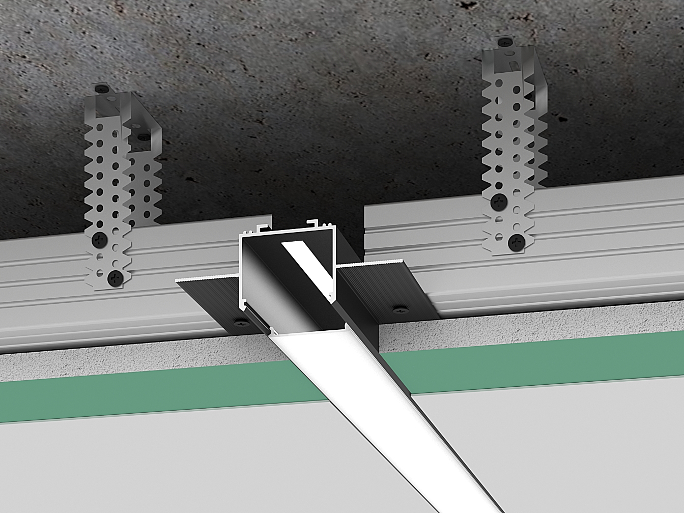 LINEAR SHADOW JOINT WITH LED LIGHTING