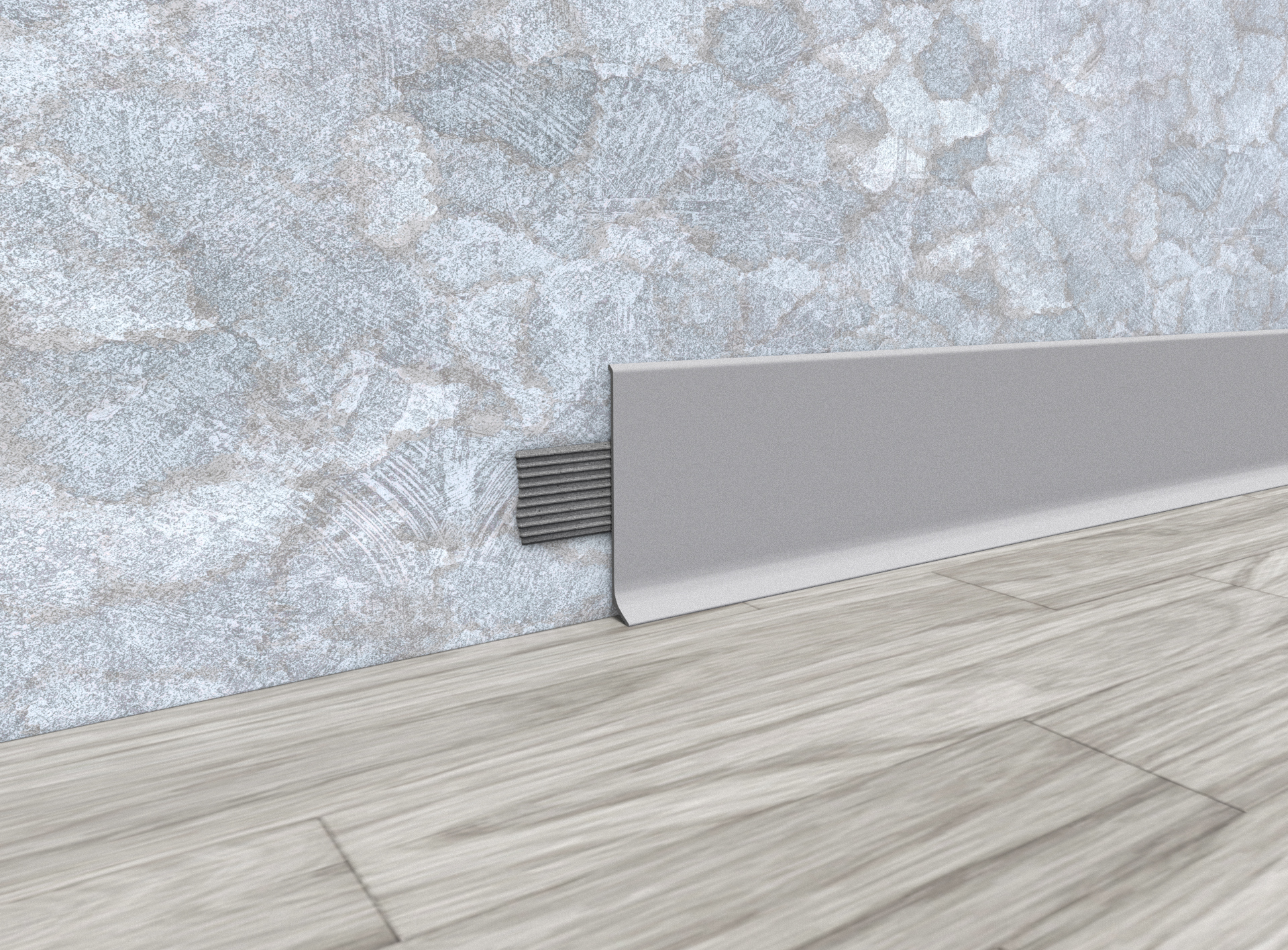 ALUMINIUM SKIRTING BOARD, 80 MM