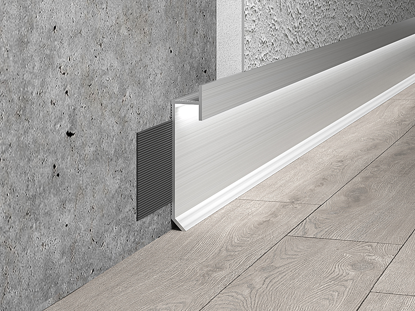 SHADOW SEAM FOR LED-LIGHTED FLOOR 65 MM