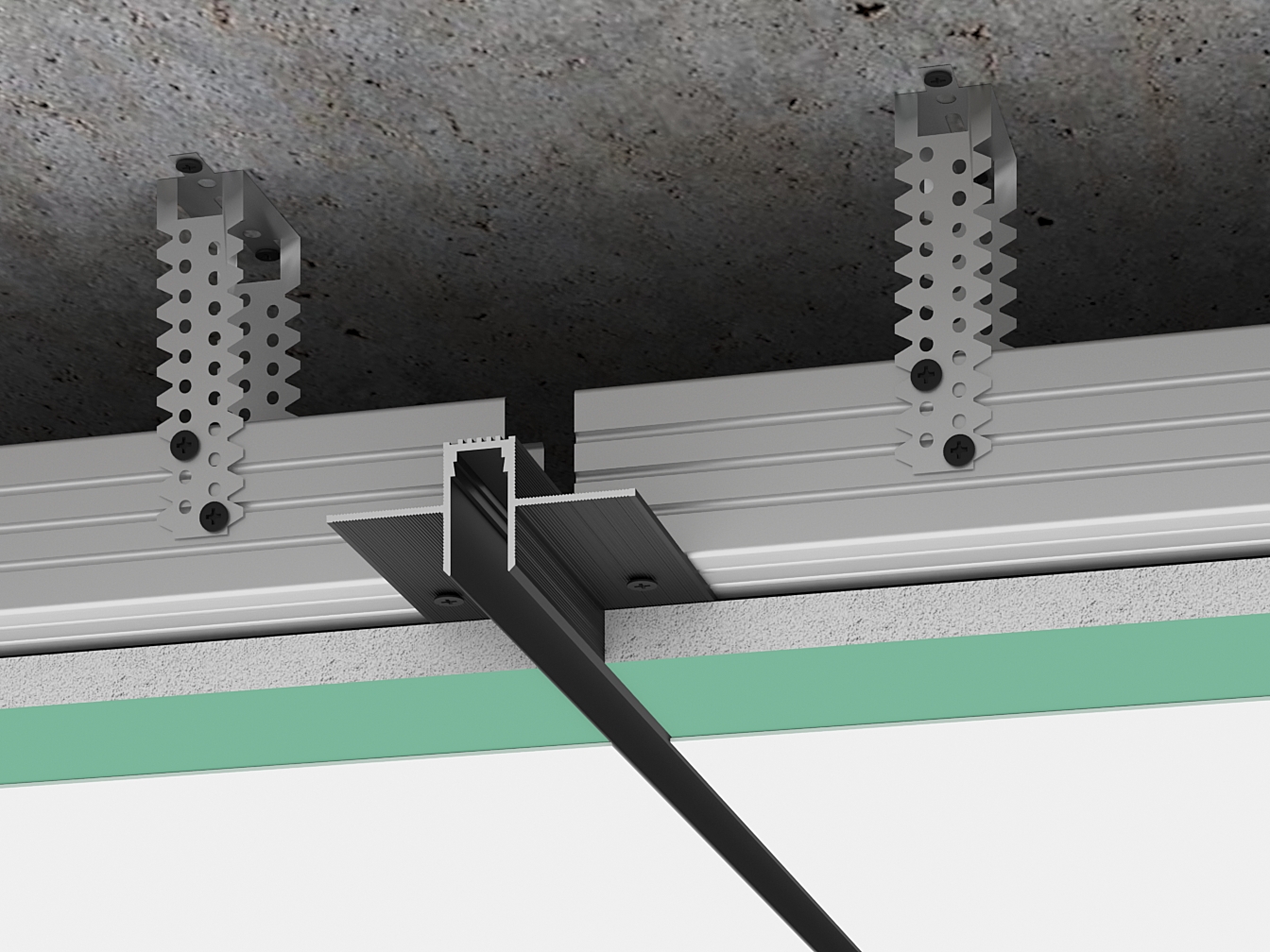 LINEAR SHADOW SEAM WITH LED LIGHTING