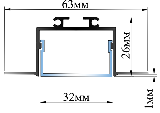 PROFILE FOR LINEAR LUMINAIRE