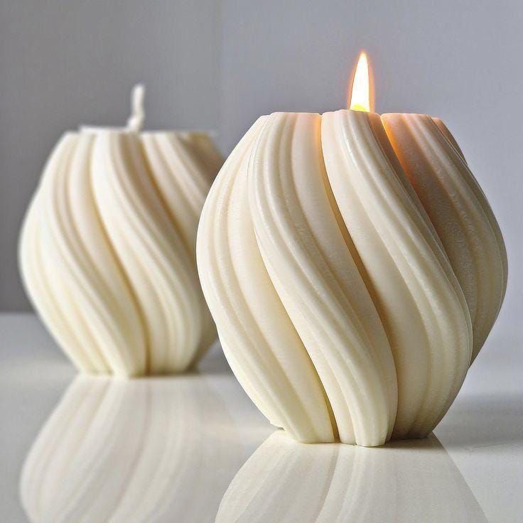Decorative Swirl Candle