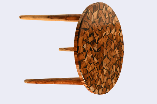 Round Wooden Side Table