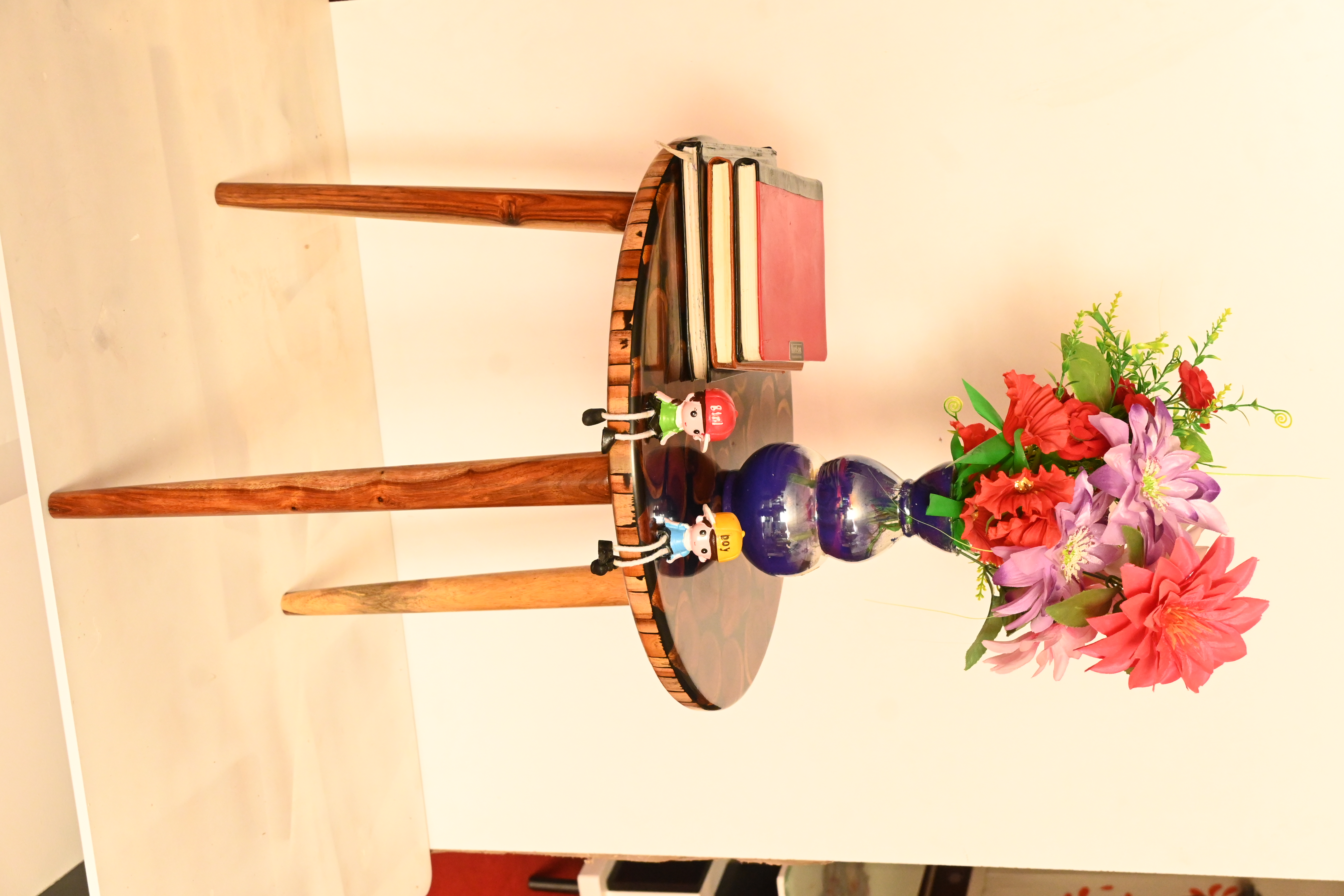 Round Wooden Side Table