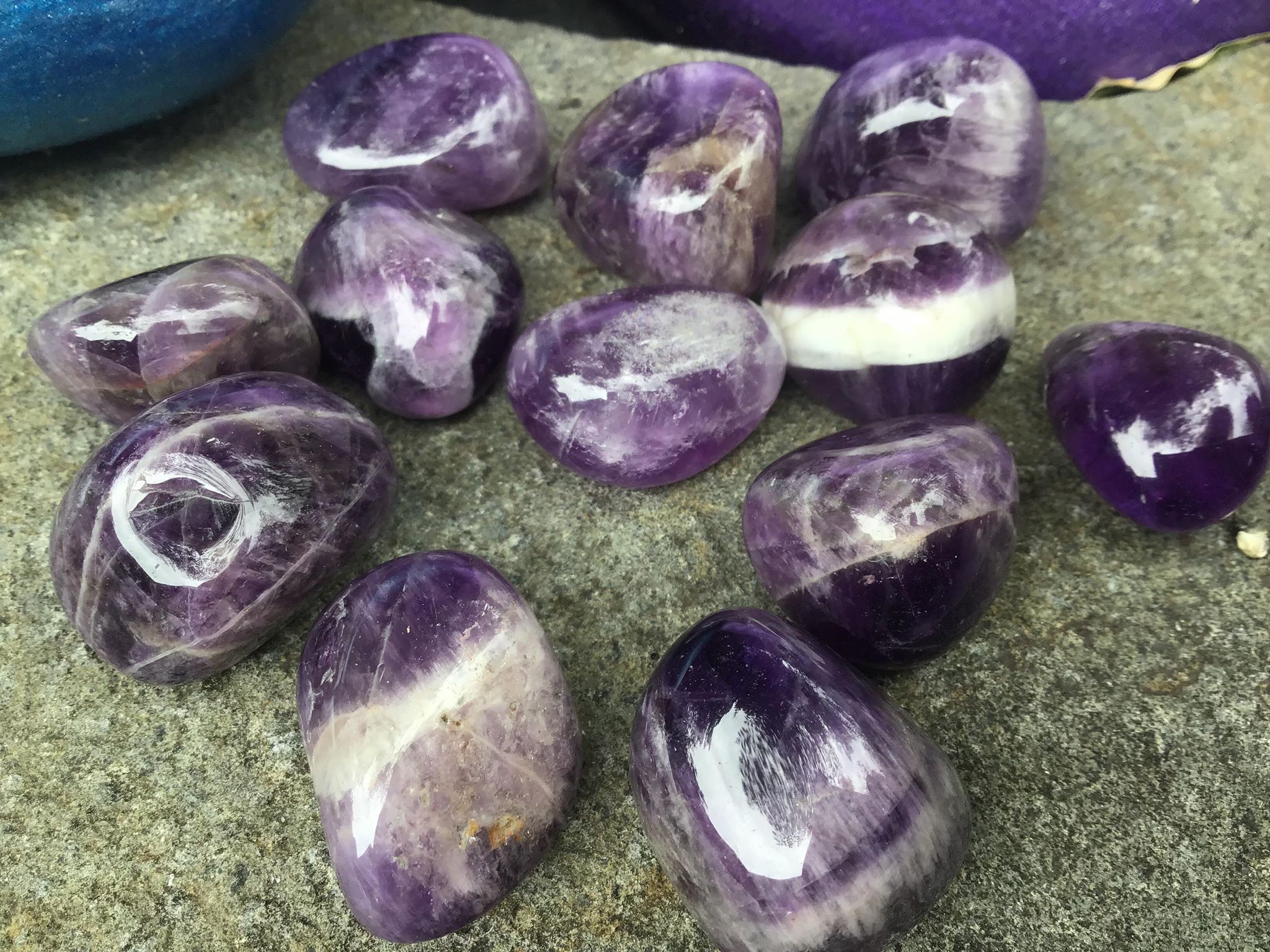 Banded Amethyst - Tumbled Stone