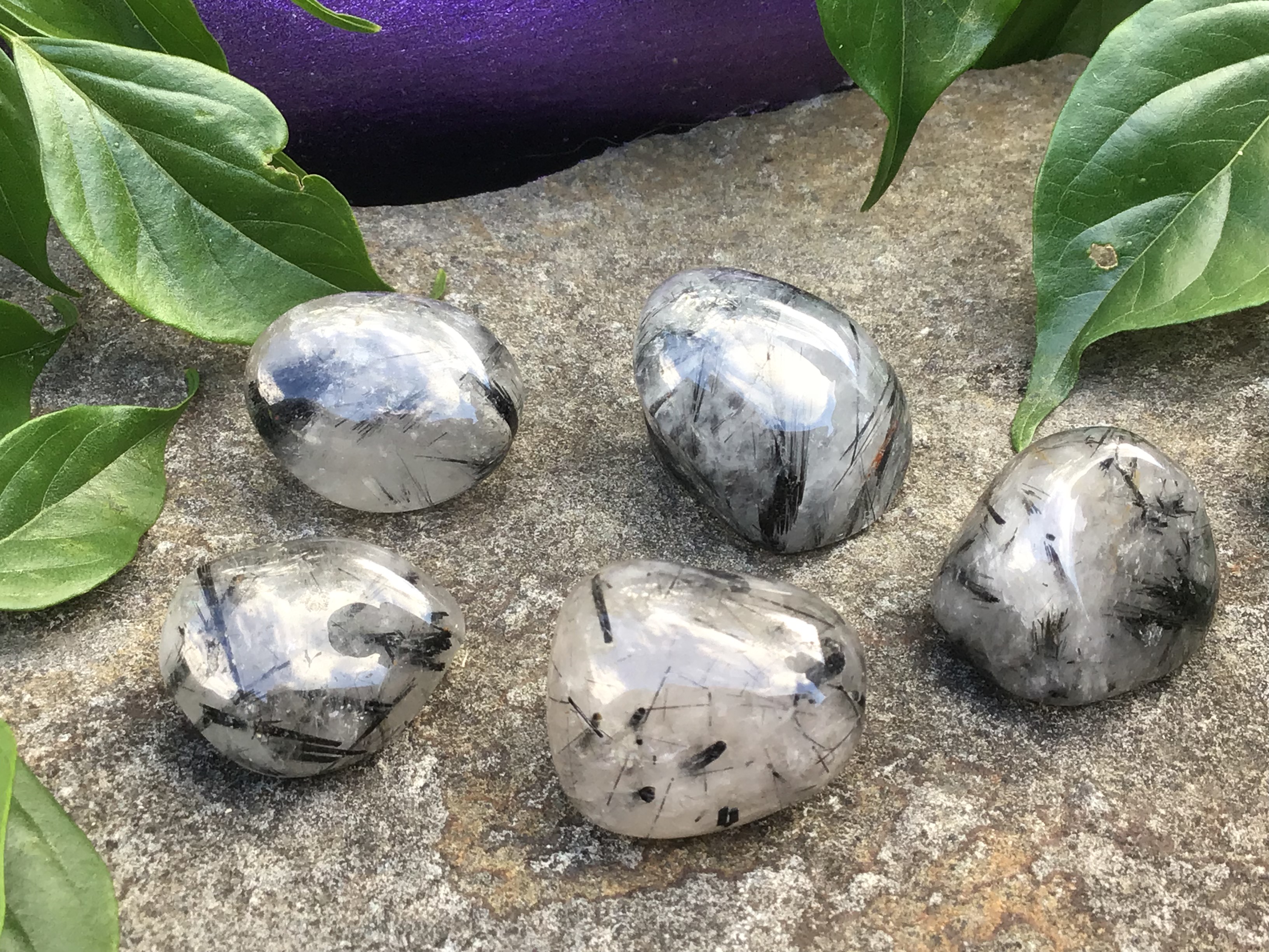Tourmalated Quartz – Tumbled Stone