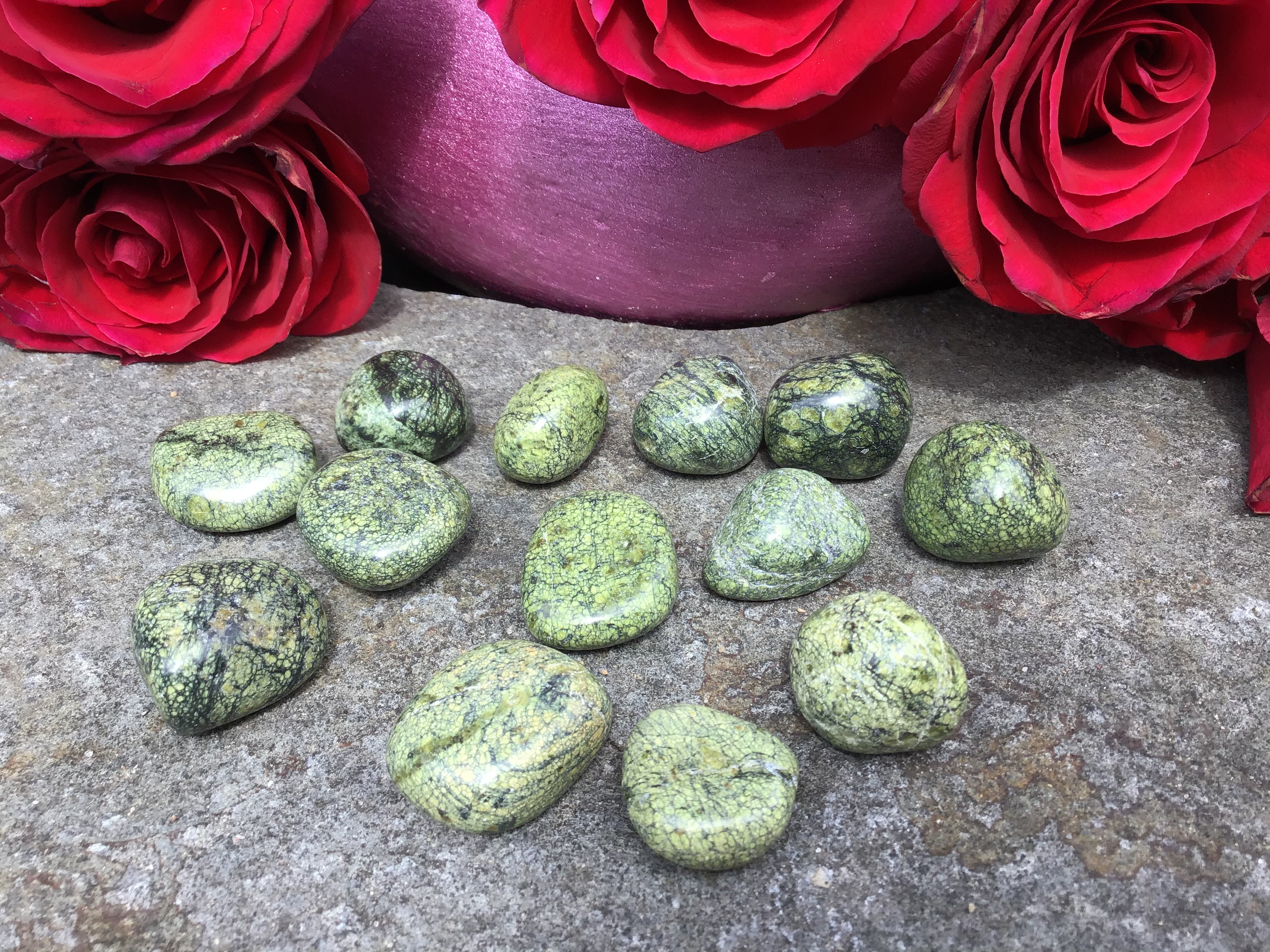 Green Snakeskin Jasper – Tumbled Stone