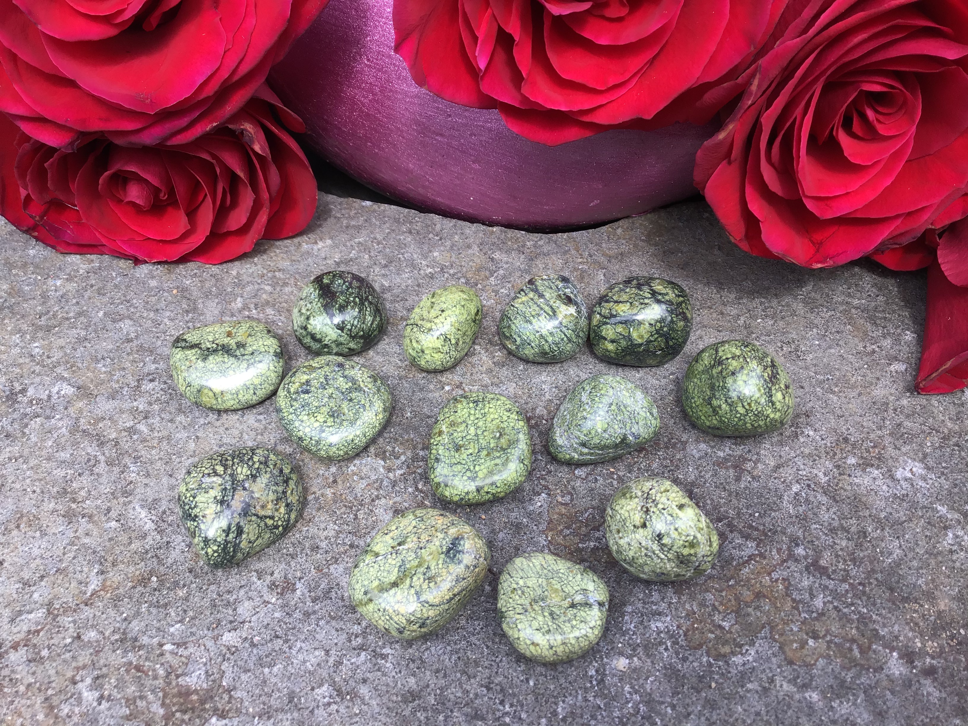 Green Snakeskin Jasper – Tumbled Stone