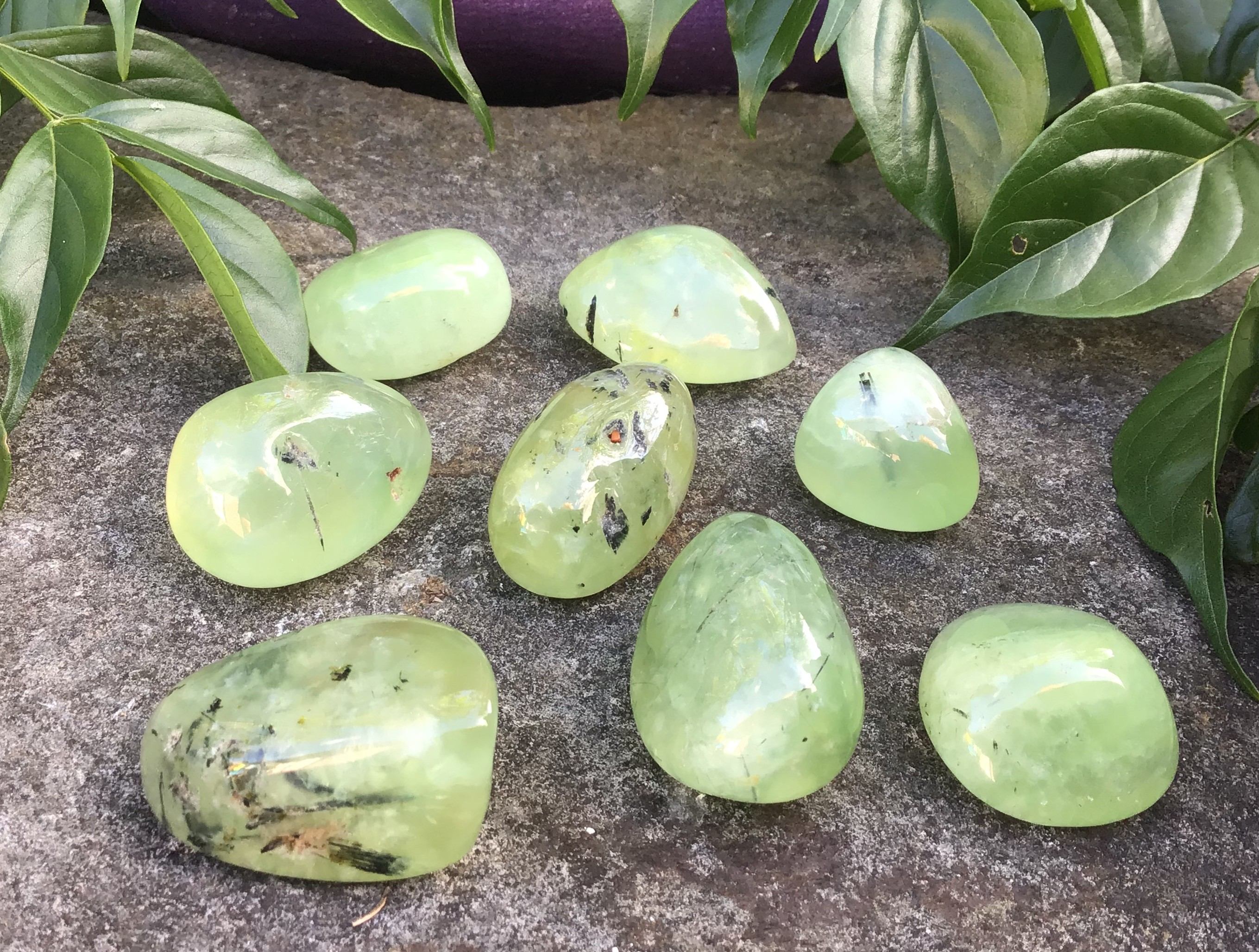 Prehnite with Epidote – Tumbled Stone