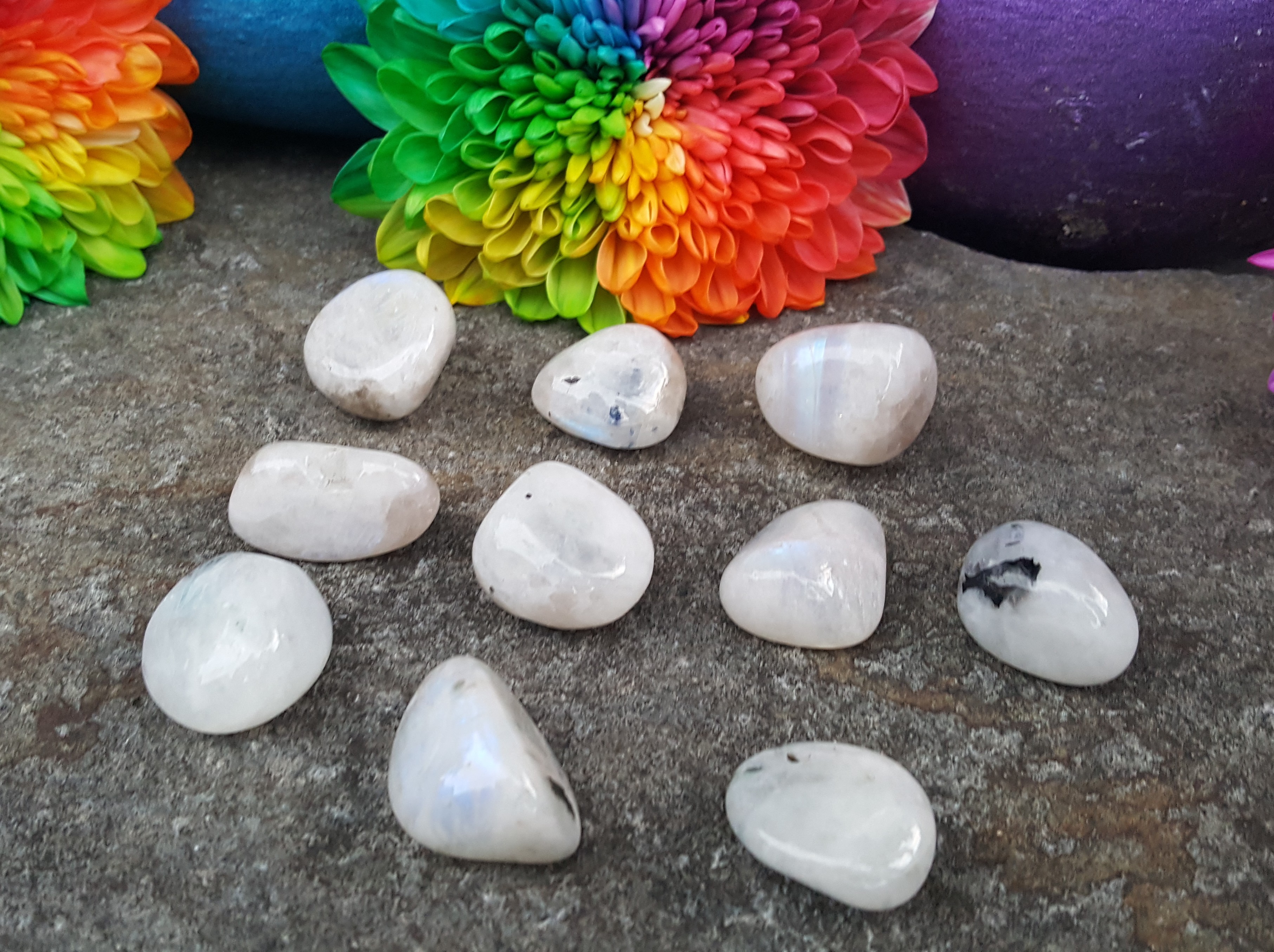 Rainbow Moonstone – Tumbled Stone