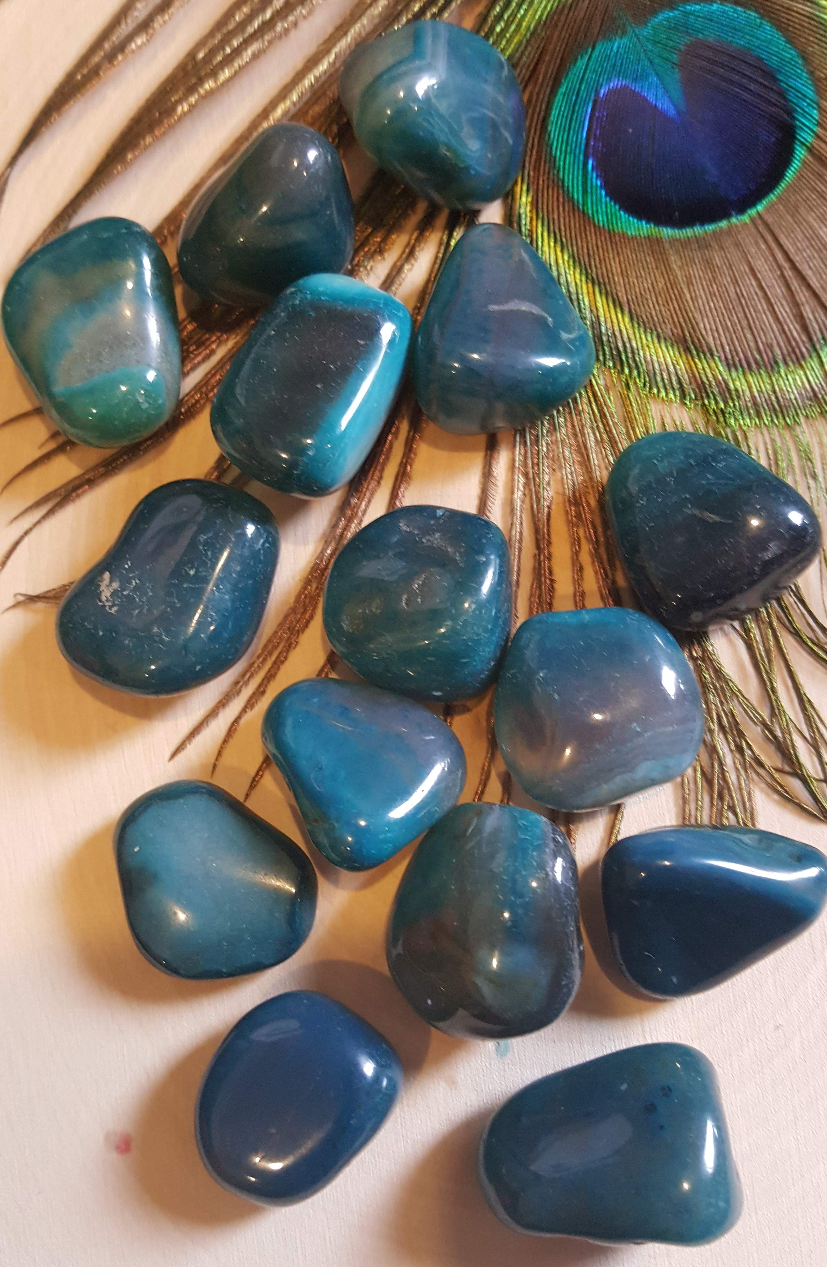 Teal Agate – Tumbled Stone