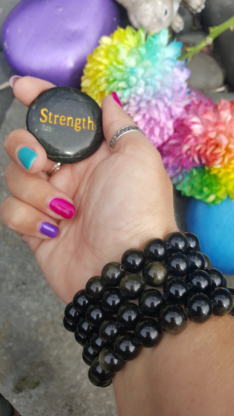 Golden Sheen Obsidian – Bracelet