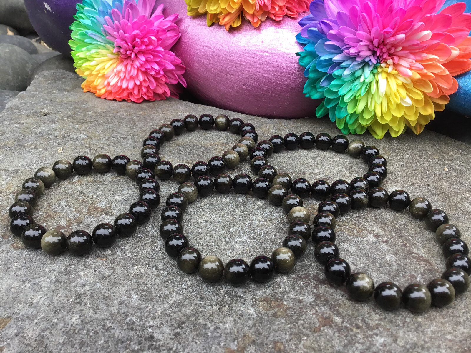 Golden Sheen Obsidian – Bracelet