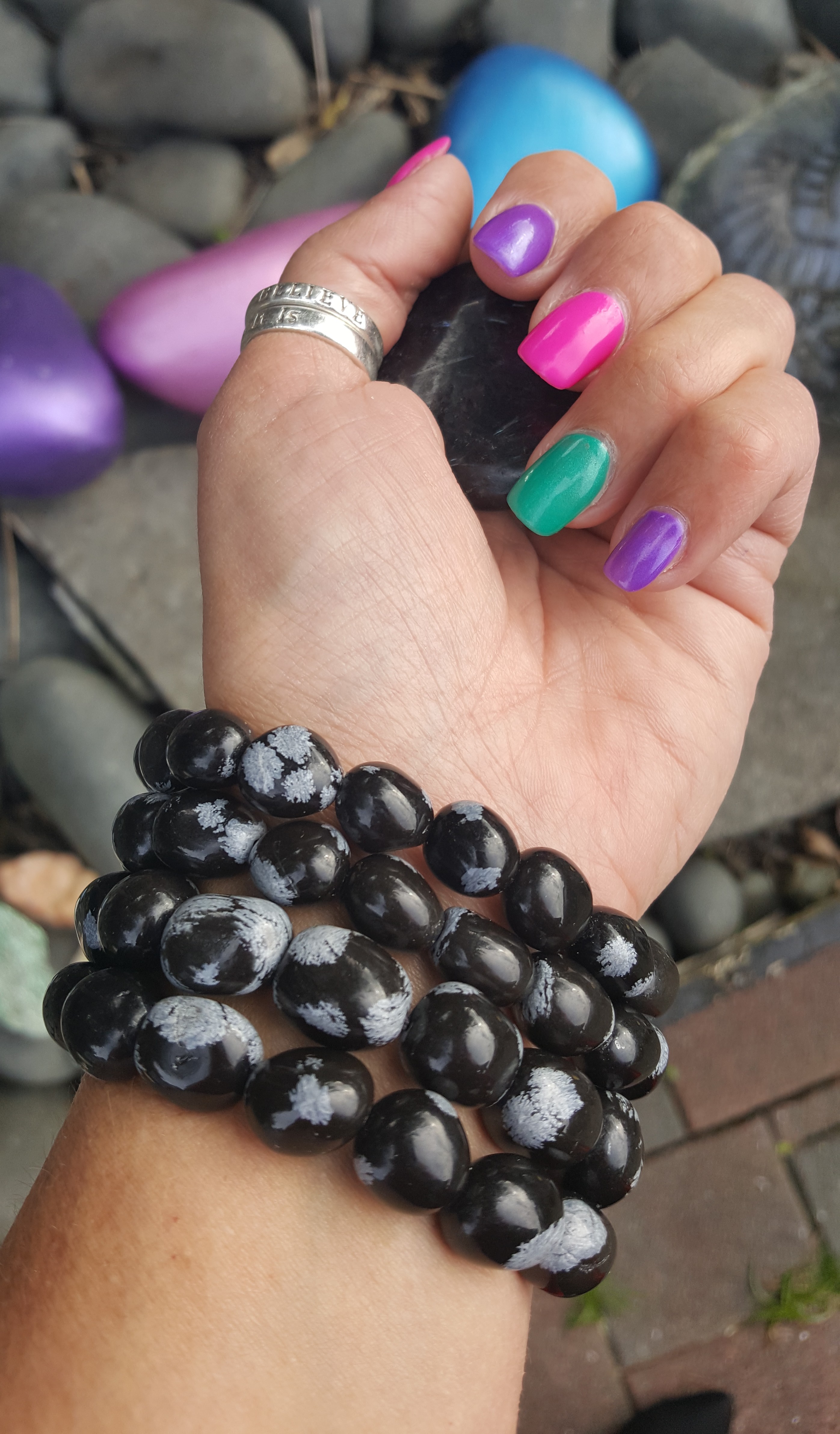 Snowflake Obsidian – Bracelet