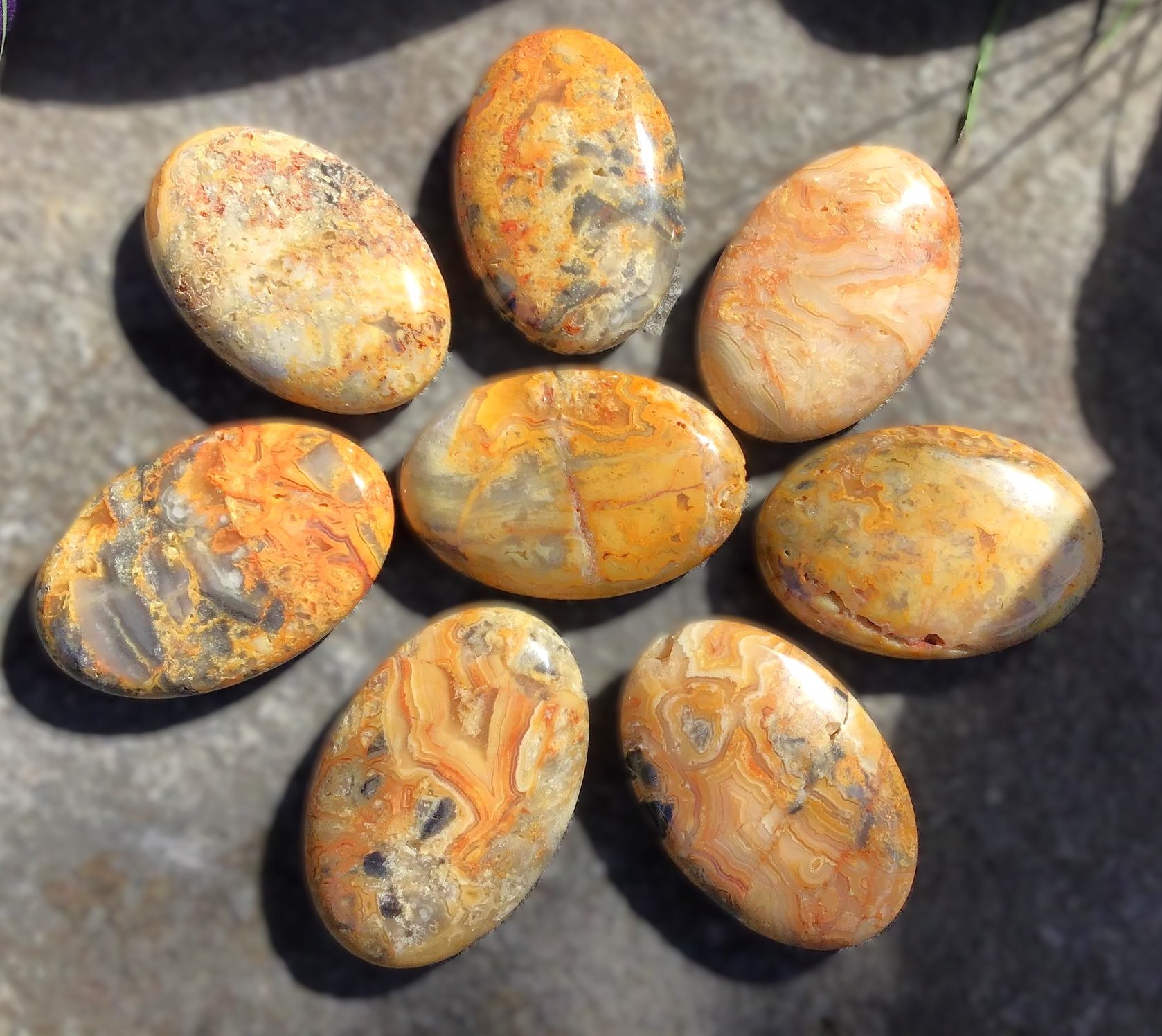 Crazy Lace Agate – Palm Stone