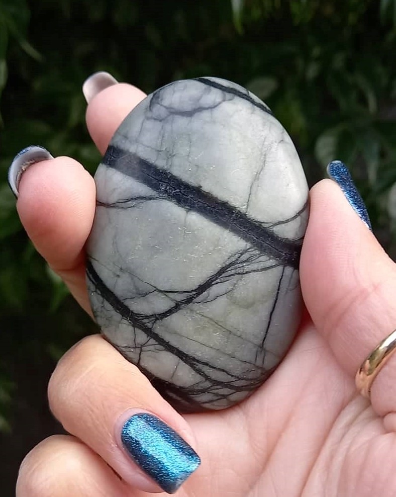 Spiderweb Jasper – Palm Stone