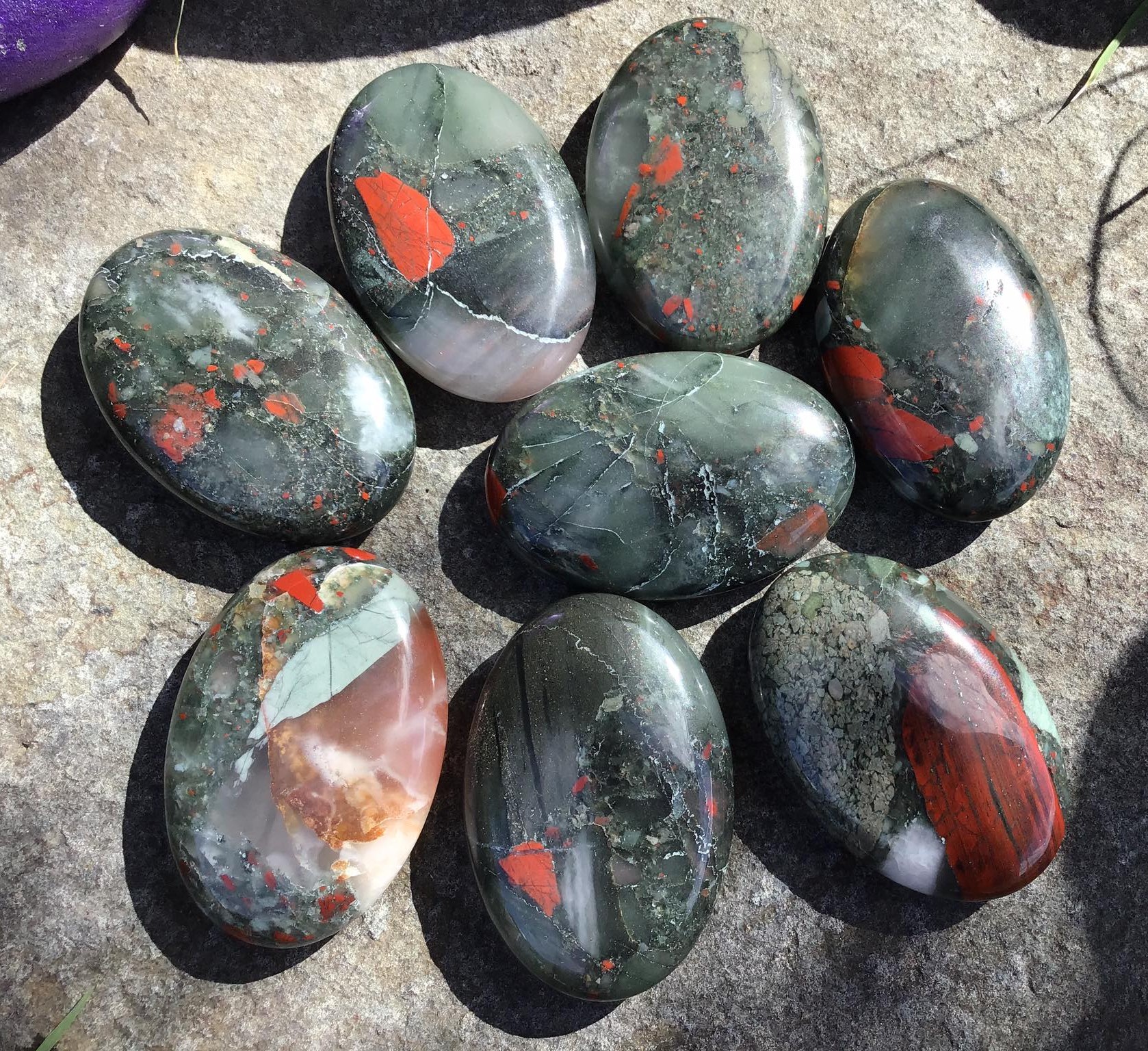 Bloodstone Jasper – Palm Stone