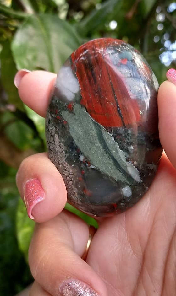 Bloodstone Jasper – Palm Stone