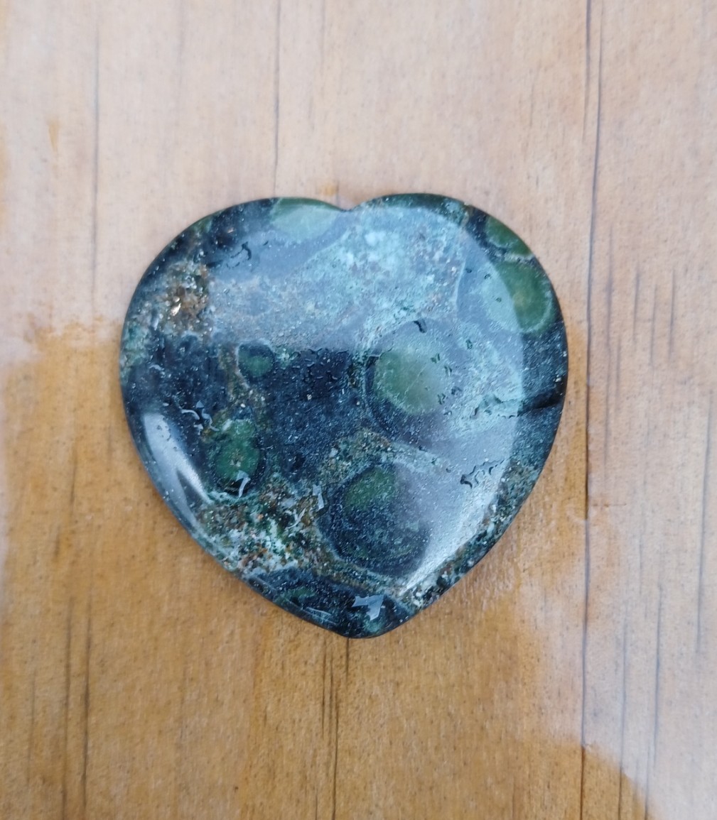 Kambaba Jasper – Heart Worry Stone