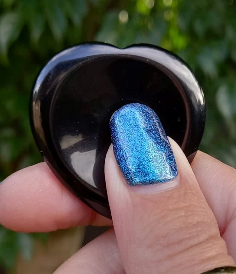 Black Obsidian – Heart Worry Stone