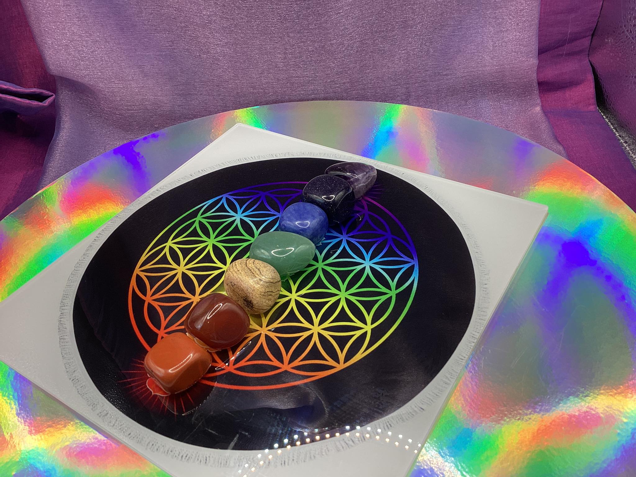 Chakra Grid Set for Healing - with Crystals