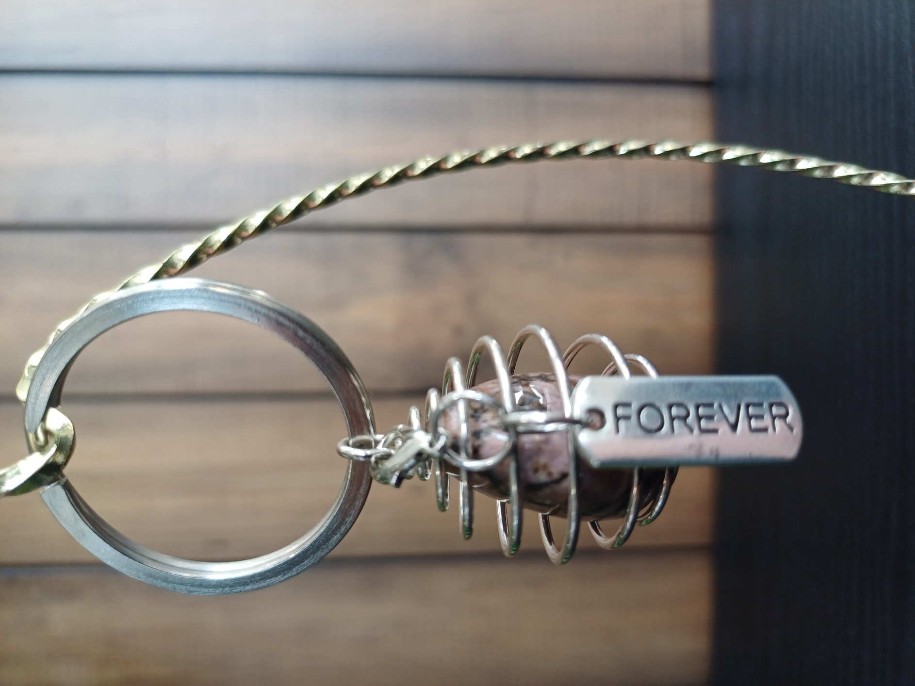 Rhodonite – "Forever" – Key Chain