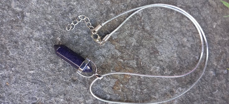 Blue Goldstone – Necklace