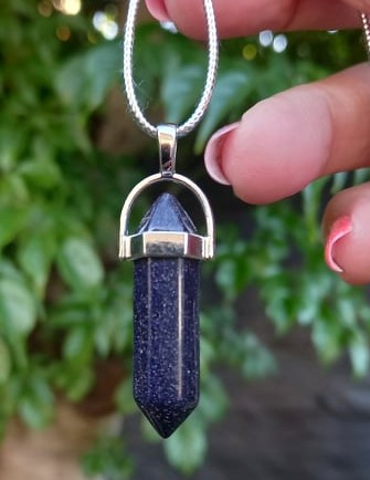 Blue Goldstone – Necklace
