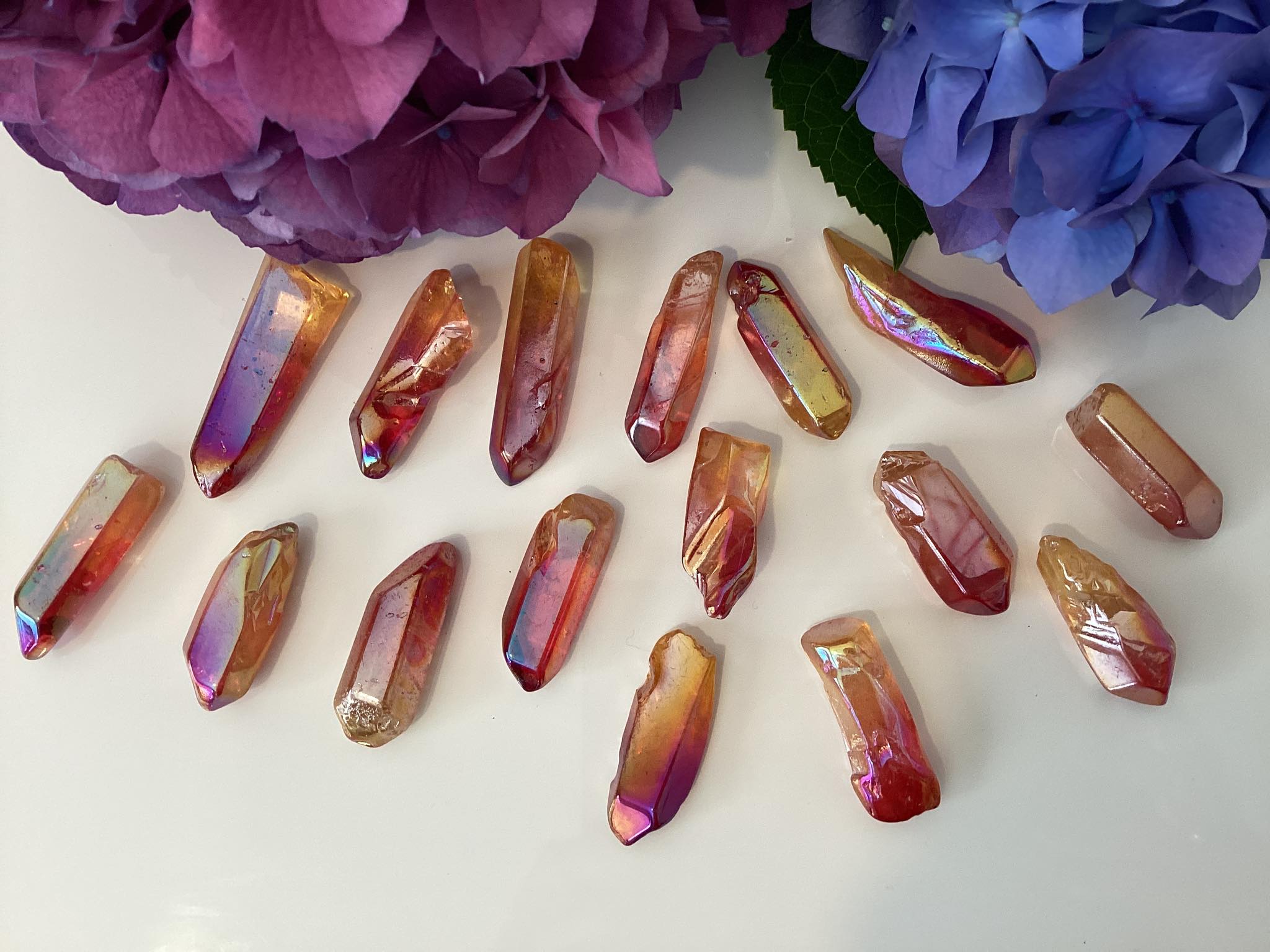 Red / Yellow Aura - Quartz Point