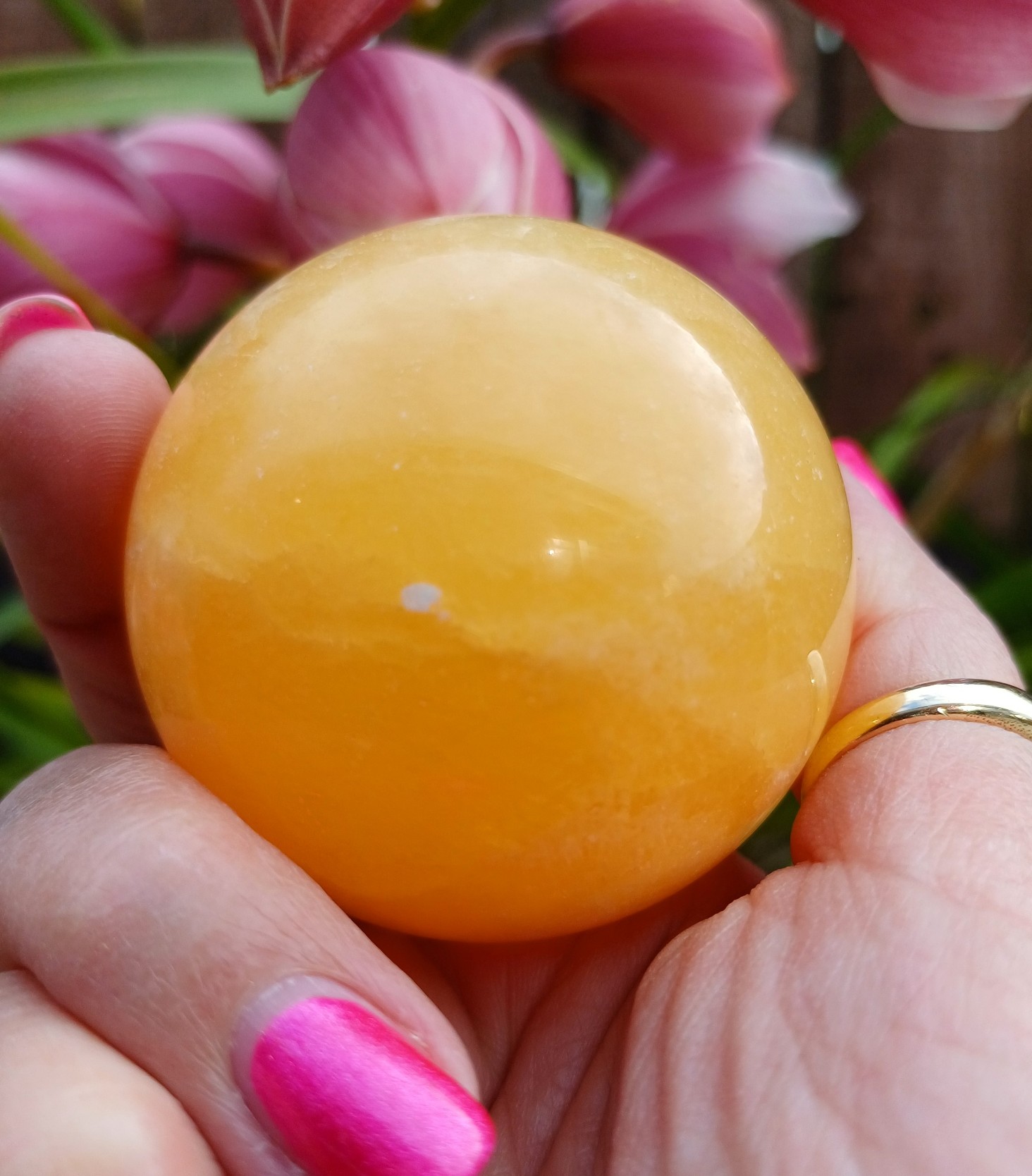 Honey Calcite – Sphere #2