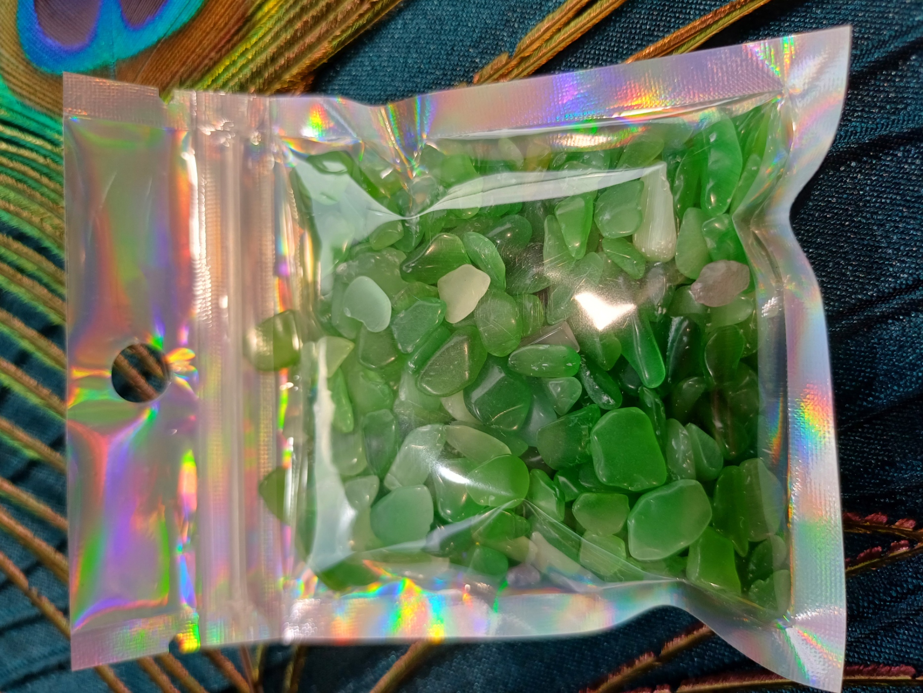 Green Cat’s Eye – Chip Stones Packet