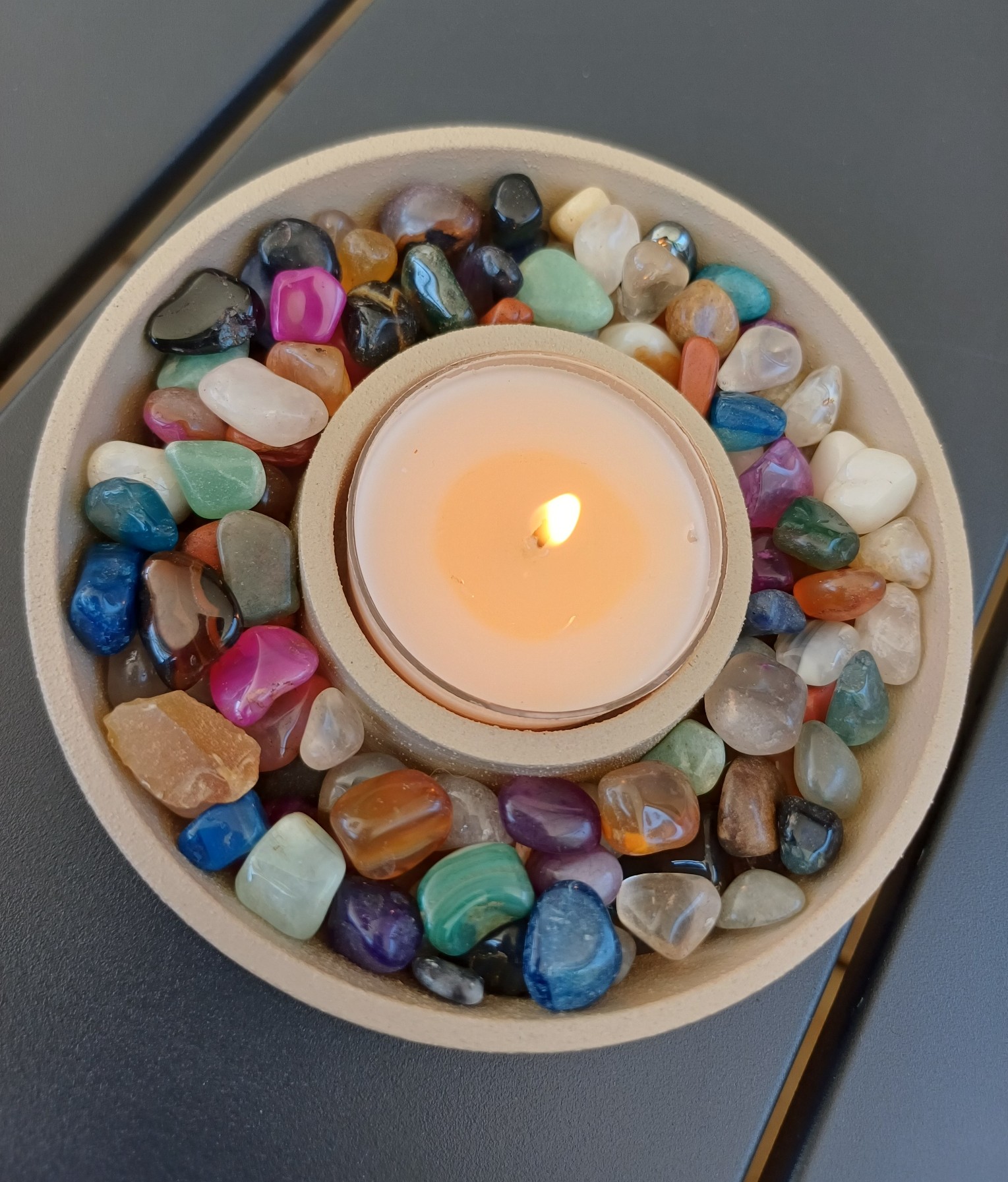 Gemstone Tealight Candle Holder