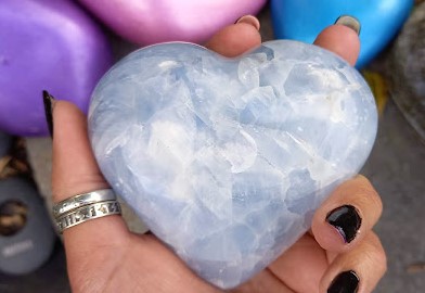 Blue Calcite – Heart