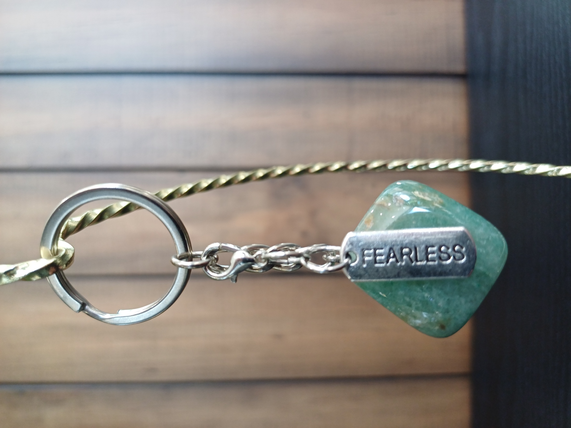 Green Aventurine – “Fearless” – Key Chain