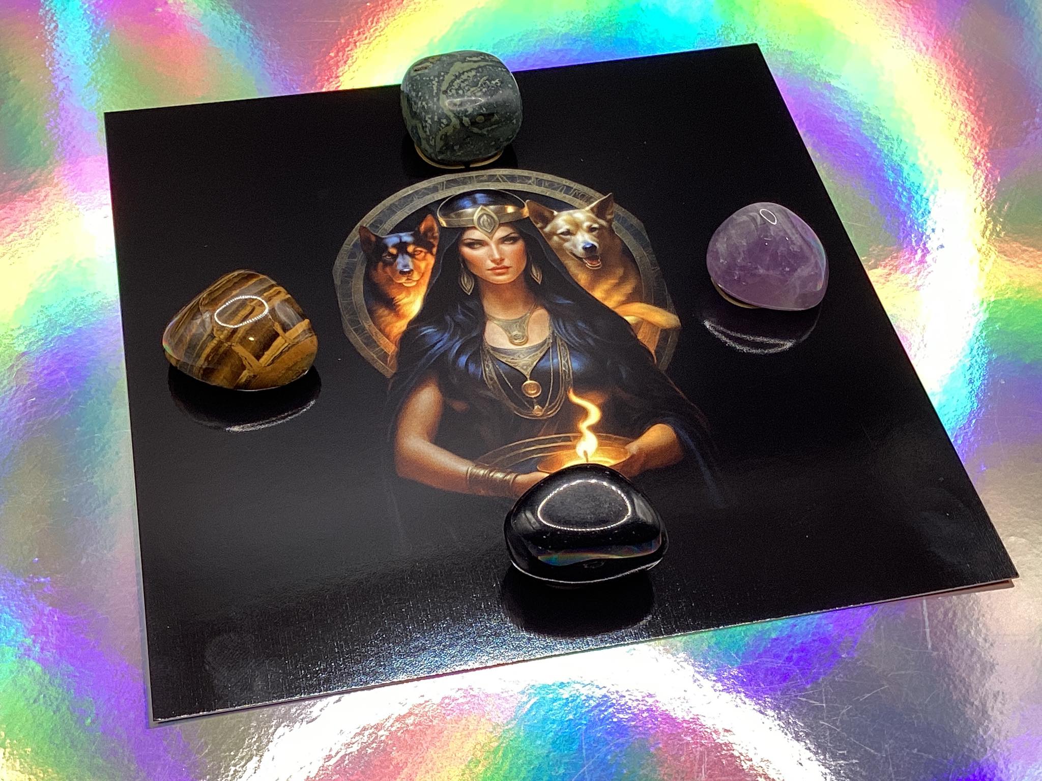 Protection Grid with Crystals