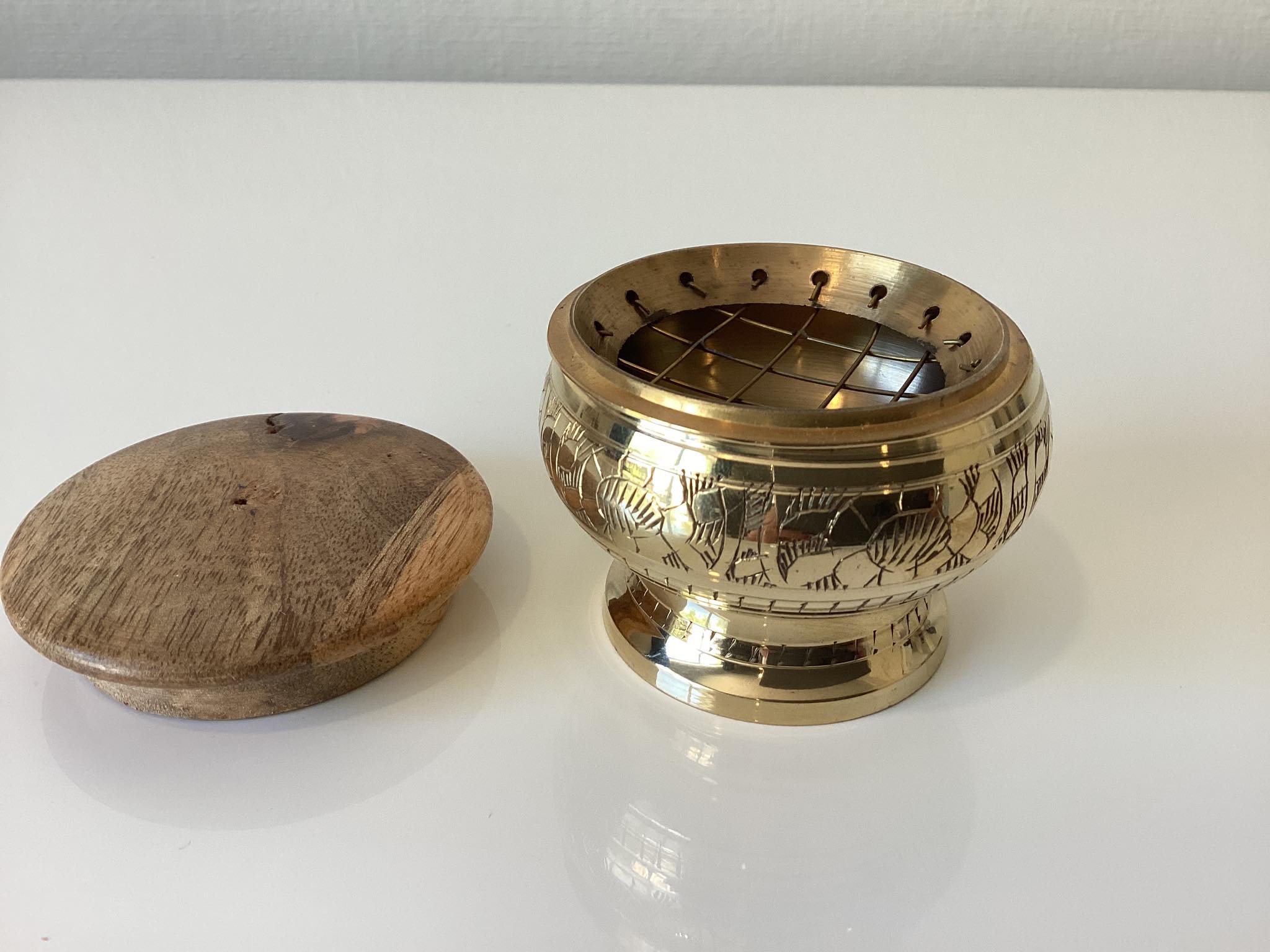 Gold Charcoal Incense Burner