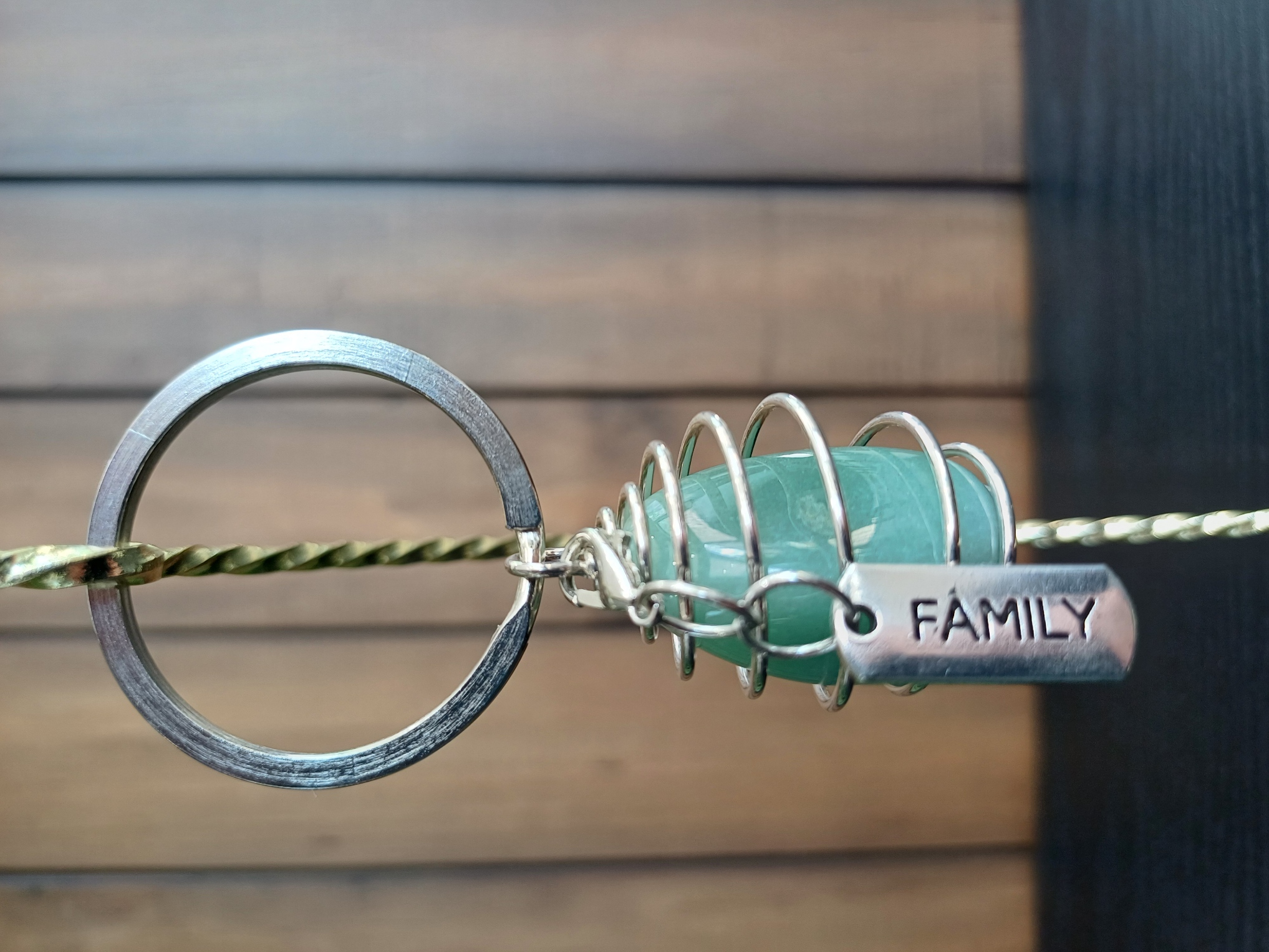 Green Aventurine – “Family” – Key Chain